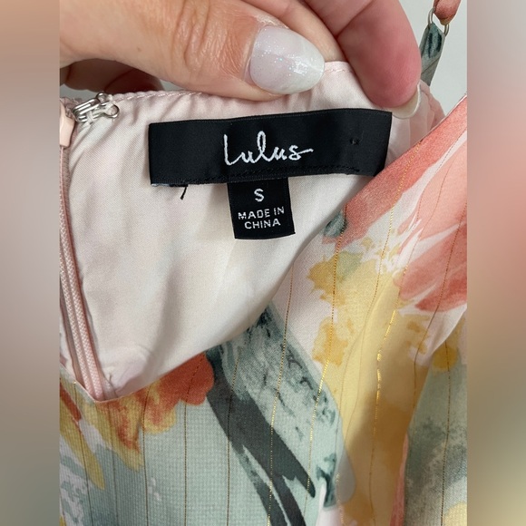 Lulus Painterly Blush Strapless Mini Dress Size Small - Picture 4 of 6